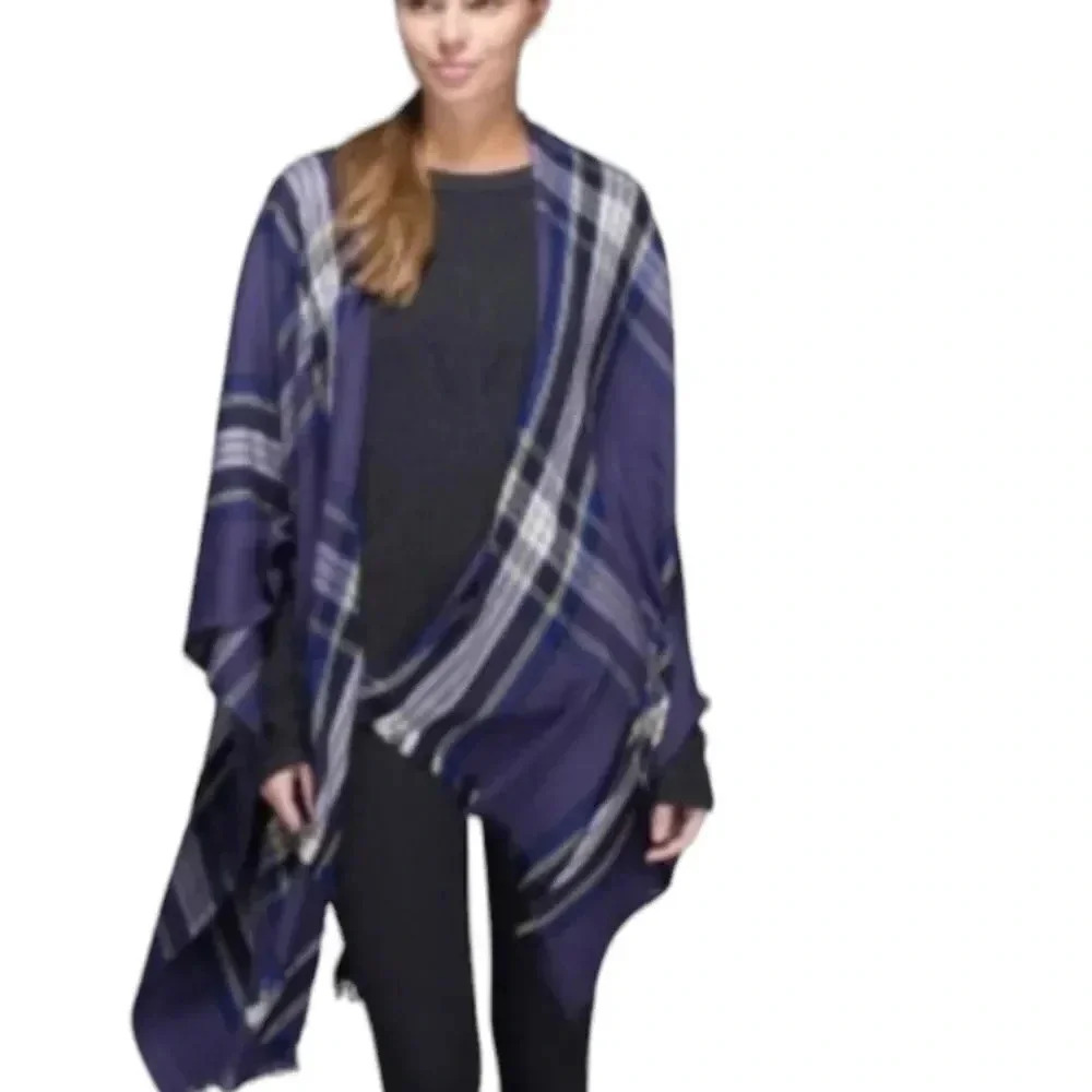 lululemon navy plaid wrap - Picture 9 of 12
